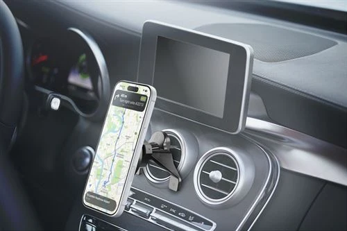 Carregador Magnético Qi2 para Grelha de Ventilação Carro Cellularliine Drive 25W - Preto para Trilhas e Aventuras