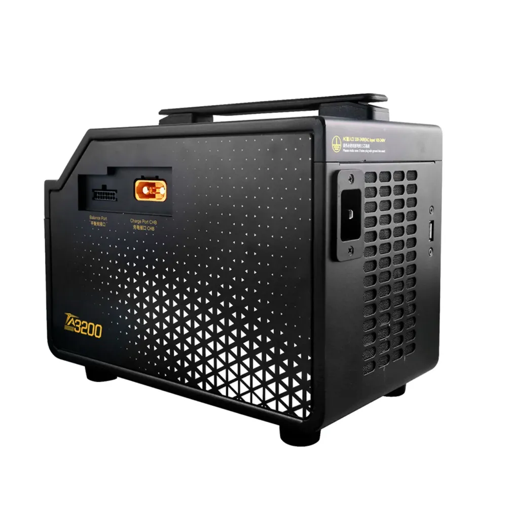 Carregador Tattu TA3200 - Carregador inteligente de canal duplo 60A/3200W para bateria inteligente LiPo Tattu 6S-14S com G...