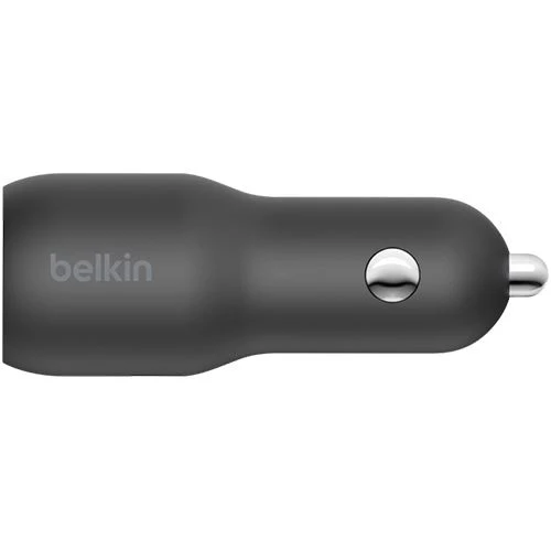 Estepe Externo Carregador de Isqueiro Belkin BoostCharge Dual USB + USB TIPO C -Preto