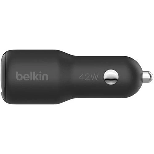 Protetor de Carter Carregador de Isqueiro Belkin BoostCharge Duplo USB + USB-C - Preto