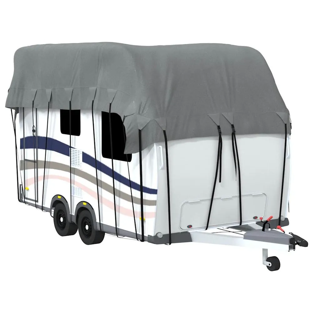 Caravan capa de telhado 500x300 cm tecido não tecido cinzento