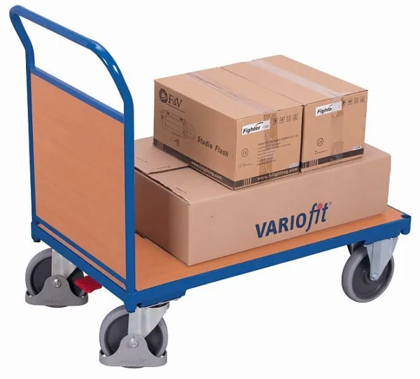Carrinho de parede frontal VARIOfit com madeira, dimensões externas: 1.325 x 800 x 1.015 mm (LxPxA), sw-800.102
