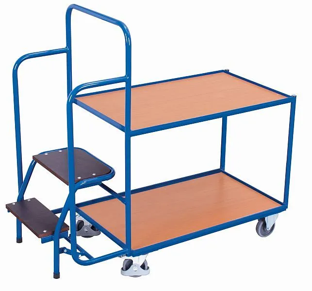 Carrinho de preparação de pedidos VARIOfit com 2 áreas de carga, baixo, dimensões externas: 1.455 x 625 x 1.320 mm (LxPxA)...