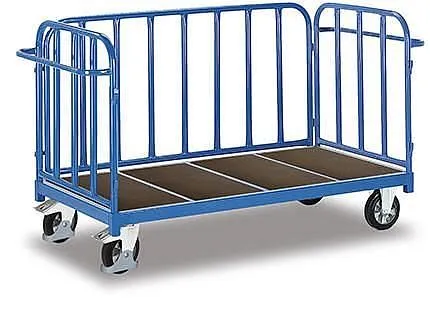 Carrinho de três paredes VARIOfit com escoras verticais, dimensões externas: 1.575 x 900 x 1.105 mm (LxPxA), sw-1307