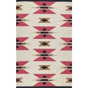 Tapete Kilim em algodão policromático 80 x 150 cm GARNI