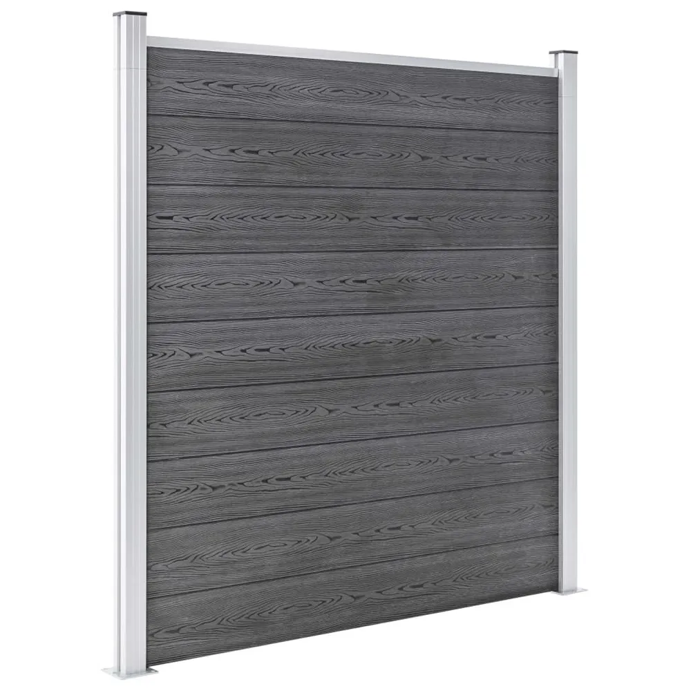 Painel de vedação para jardim 1564x186 cm WPC cinzento