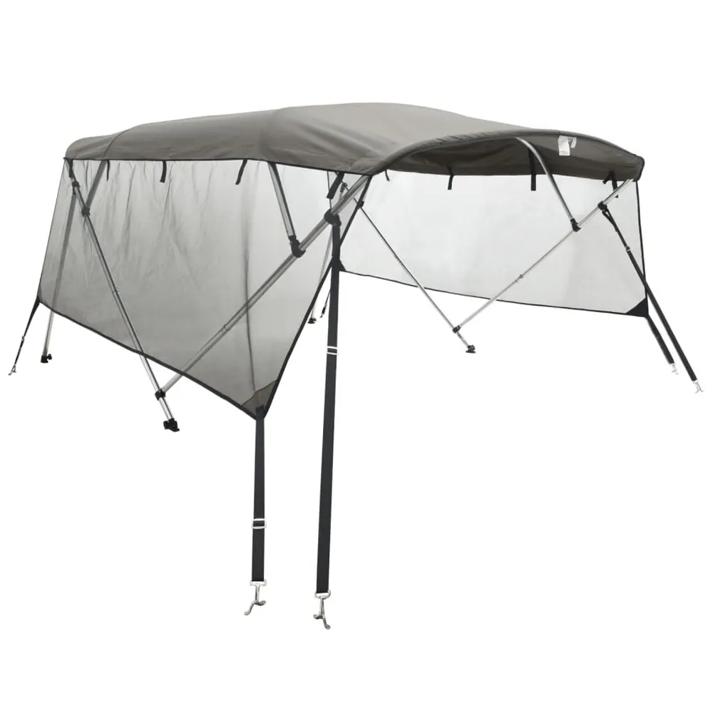 Toldo 4 arcos Bimini paredes malha laterais 243x(170-182)x137cm