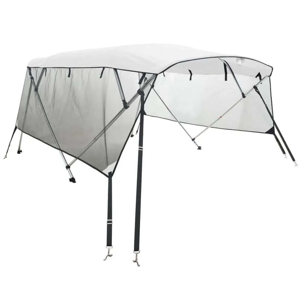 Toldo 4 arcos Bimini paredes malha laterais 243x(170-182)x137cm