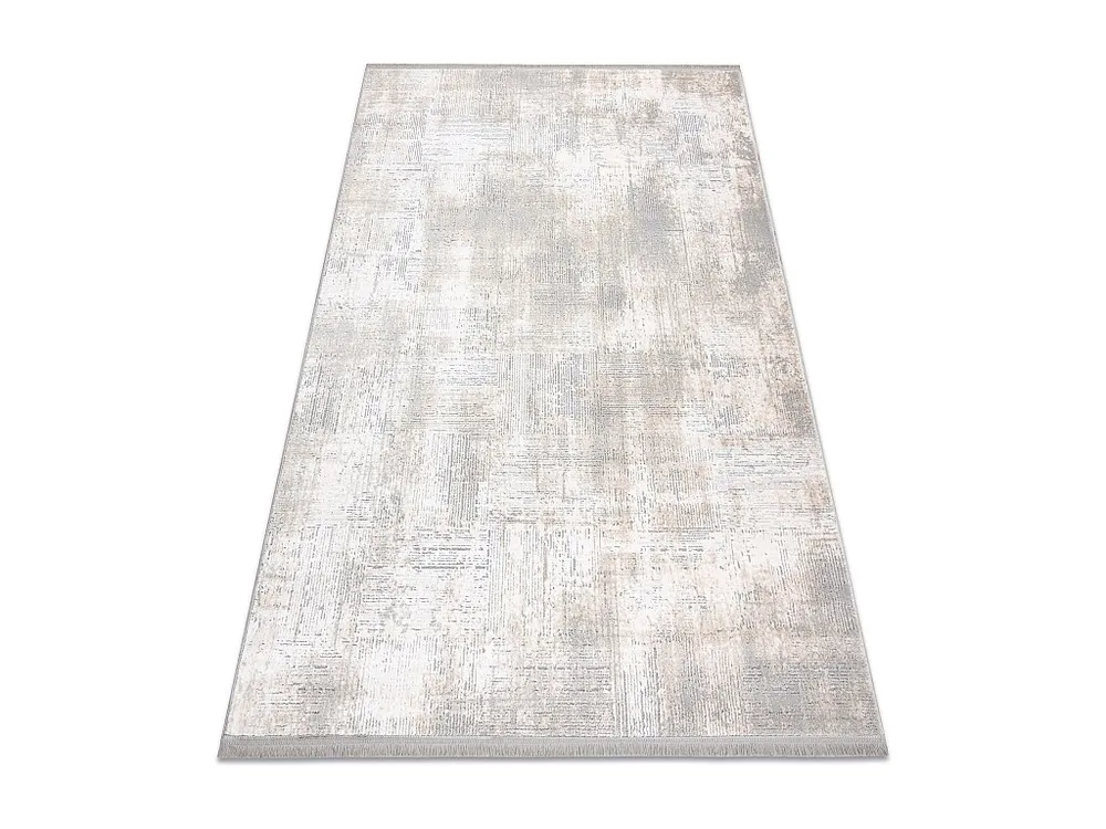 Tapete moderno TULS estrutural, franjas 51231 Vintage marfim / cinzent 240x330 cm