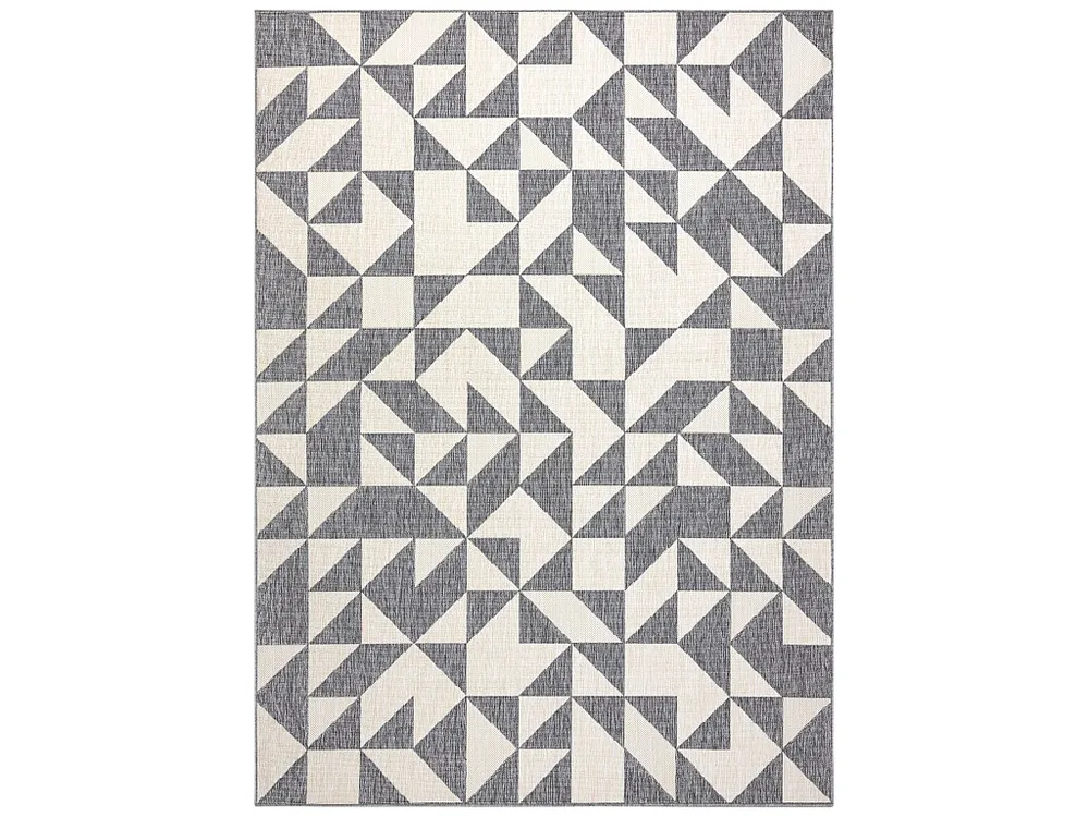 Tapete SPRING 20414332 Sisal triângulos, boucle - cinza / creme 140x200 cm