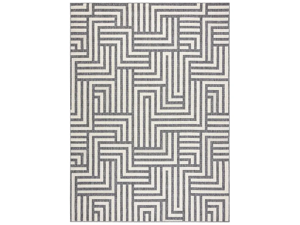 Tapete SPRING 20421332 Sisal labirinto, boucle - creme / cinzento 200x290 cm