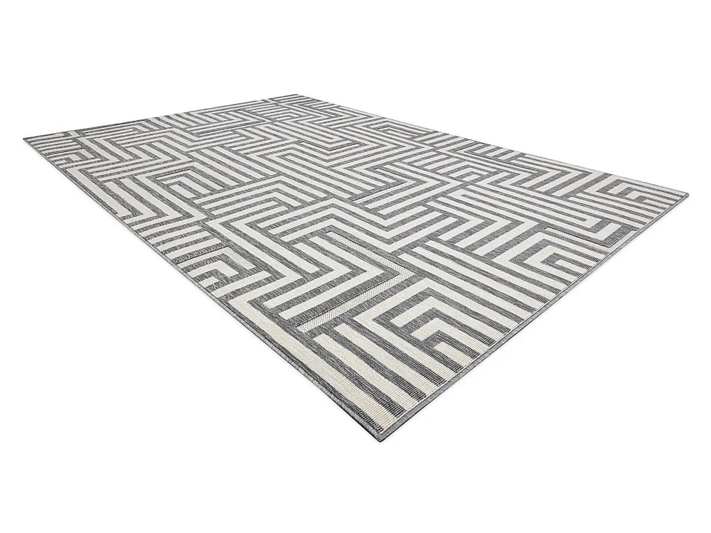 Tapete SPRING 20421332 Sisal labirinto, boucle - creme / cinzento 200x290 cm