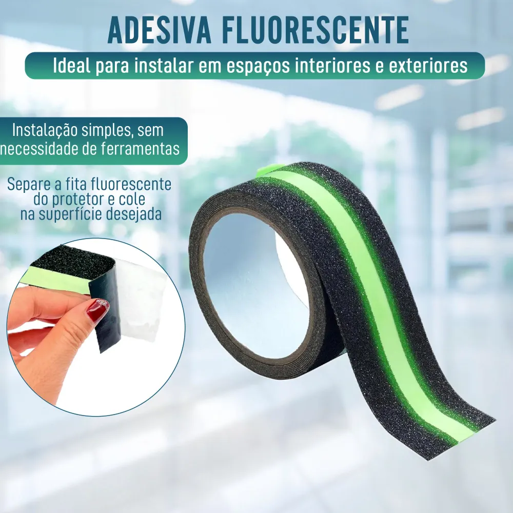 Fita Refletora Antiderrapante Adesiva Alta Visibilidade - Rolo