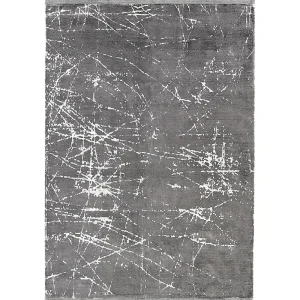 Tapete em viscose cinzenta 140 x 200 cm HANLI com Garantia de 1 Ano