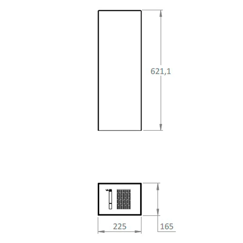 Premium Original Cinzeiro de Exterior Retangular em Inox Portimão - 23 Litros
