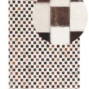 Cowhide Area Rug 140 x 200 cm Beige and Marrom KAYABEY