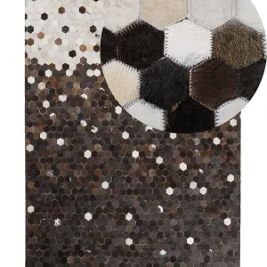 Cowhide Area Rug 140 x 200 cm Brown Bege claro EYIM