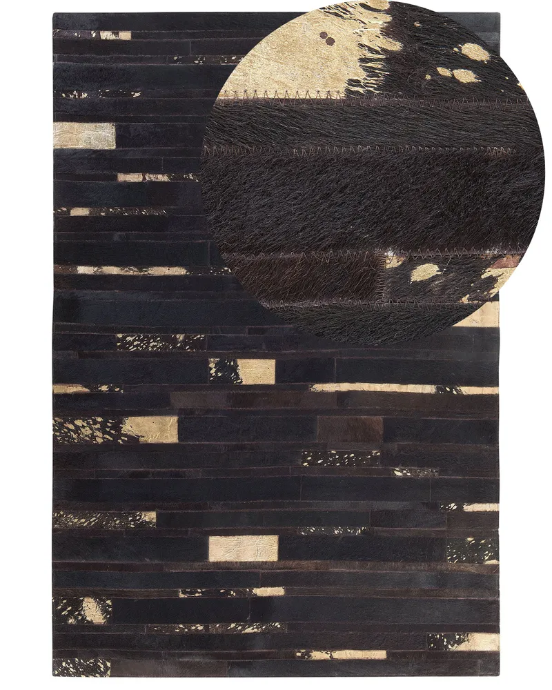 Cowhide Area Rug 140 x 200 cm Chocolate ARTVIN