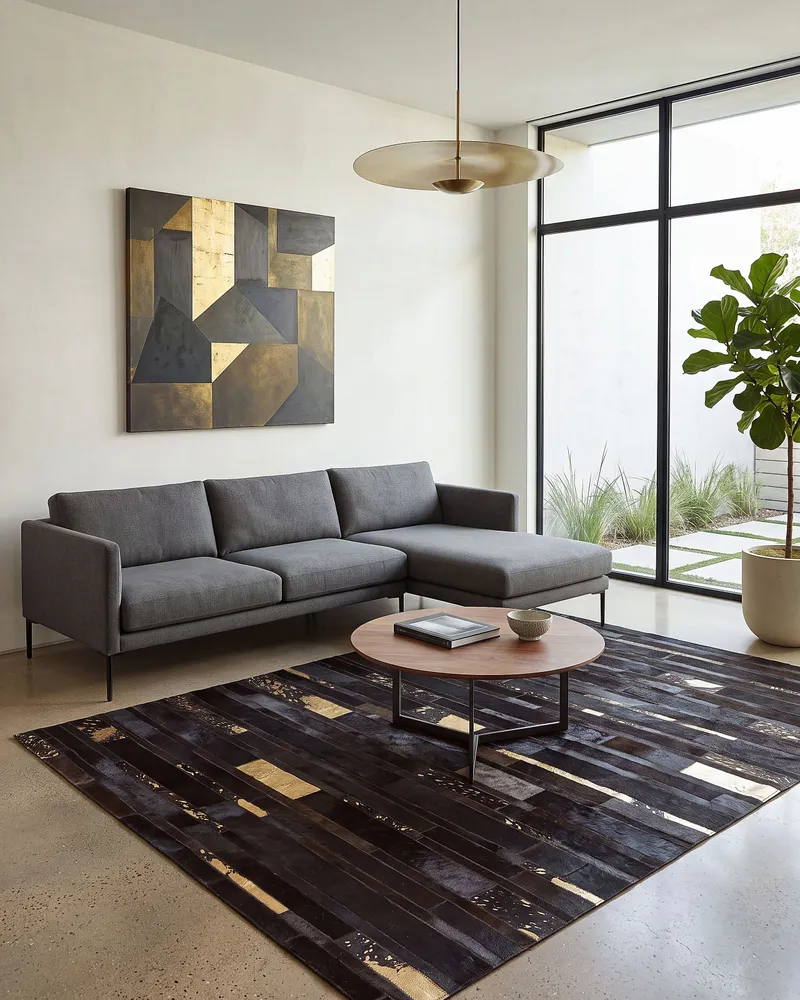 Cowhide Area Rug 140 x 200 cm Chocolate ARTVIN