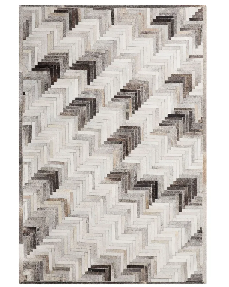 Cowhide Area Rug 140 x 200 cm Grey and Tom neutro ARSUZ