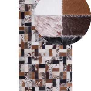 Cowhide Area Rug 80 x 150 cm Brown and Bege claro CESME
