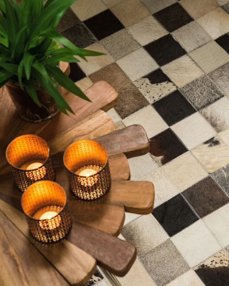 Cowhide Area Rug 80 x 150 cm Caramelo RIZE