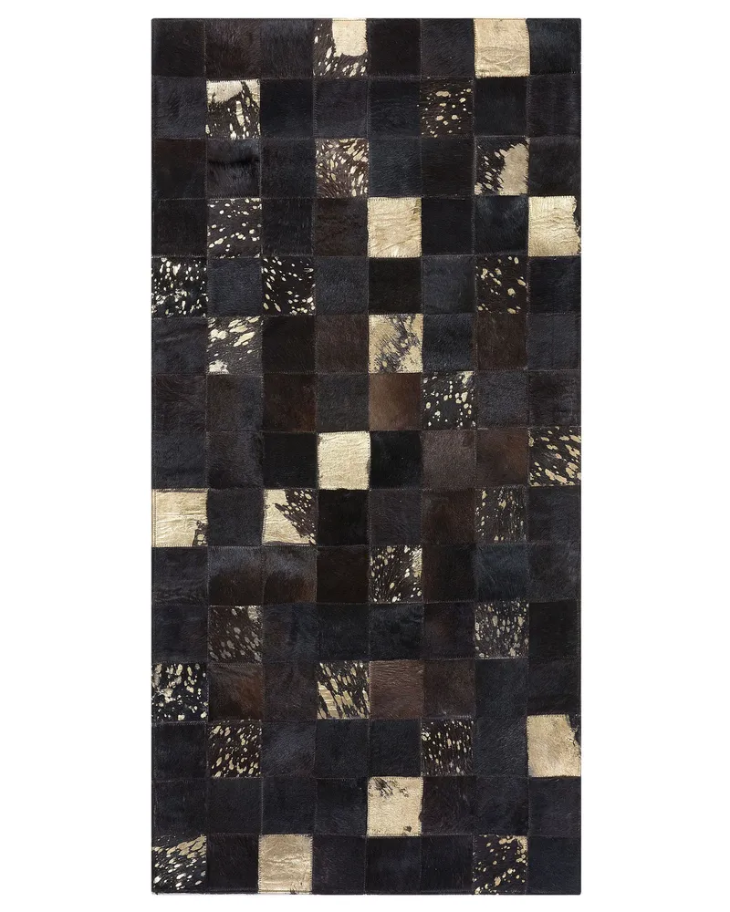 Cowhide Area Rug 80 x 150 cm Chocolate BANDIRMA