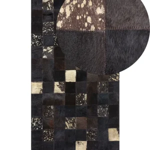Cowhide Area Rug 80 x 150 cm Chocolate BANDIRMA