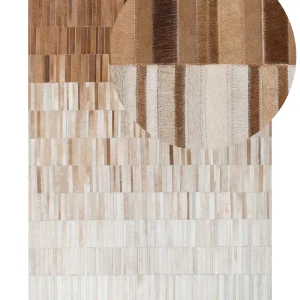 Cowhide Area Rug 160 x 230 cm Bege claro YAGDA