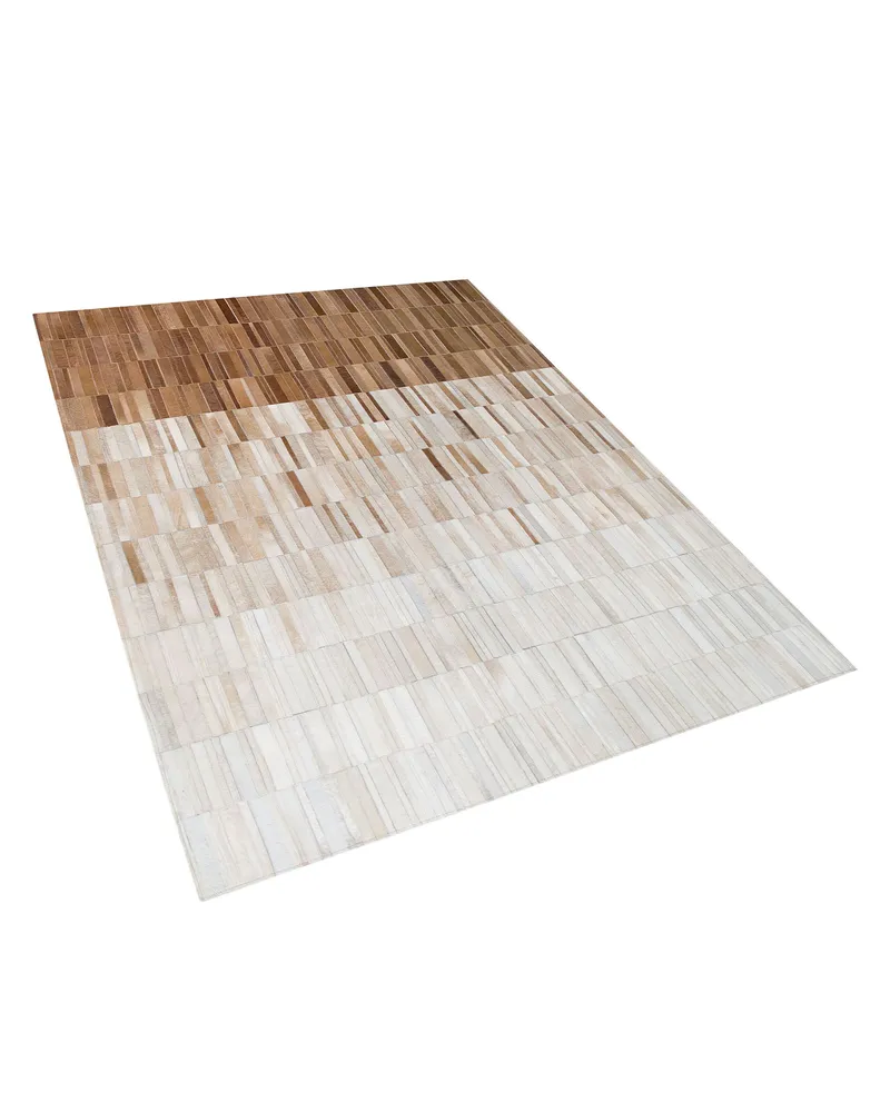 Cowhide Area Rug 160 x 230 cm Bege claro YAGDA