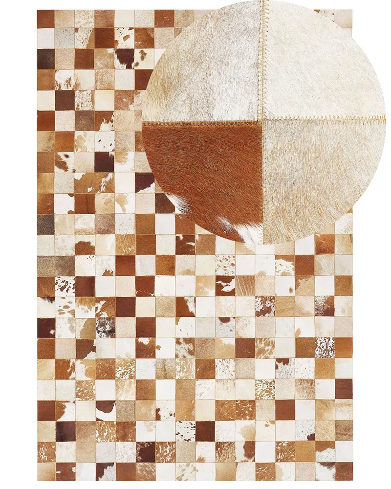 Cowhide Area Rug 160 x 230 cm Brown and Neve CAMILI