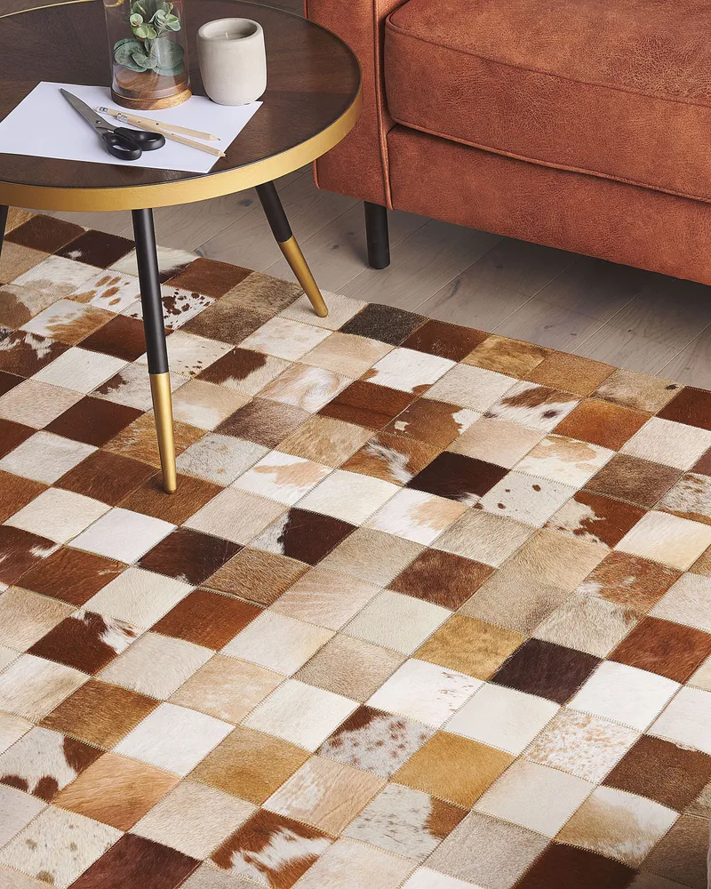 Cowhide Area Rug 160 x 230 cm Brown and Neve CAMILI