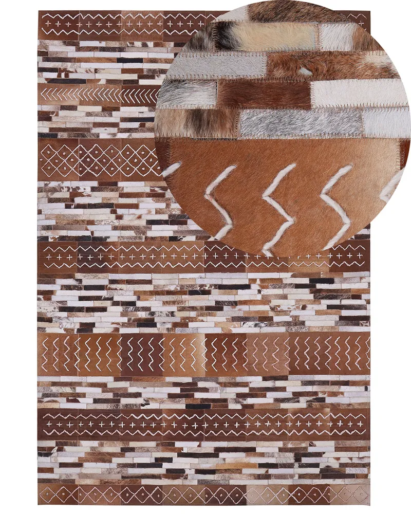 Cowhide Area Rug 160 x 230 cm Café HEREKLI