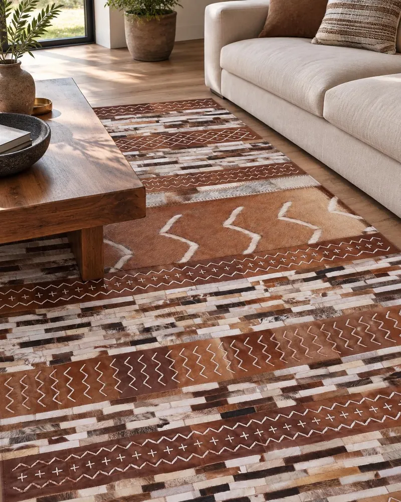 Cowhide Area Rug 160 x 230 cm Café HEREKLI