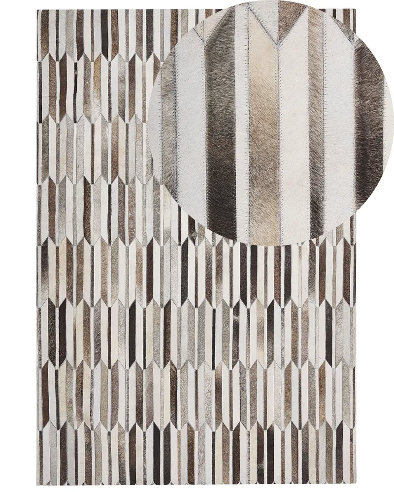 Cowhide Area Rug 160 x 230 cm Caramelo and Beige KULALAR