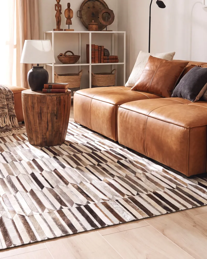 Cowhide Area Rug 160 x 230 cm Caramelo and Beige KULALAR