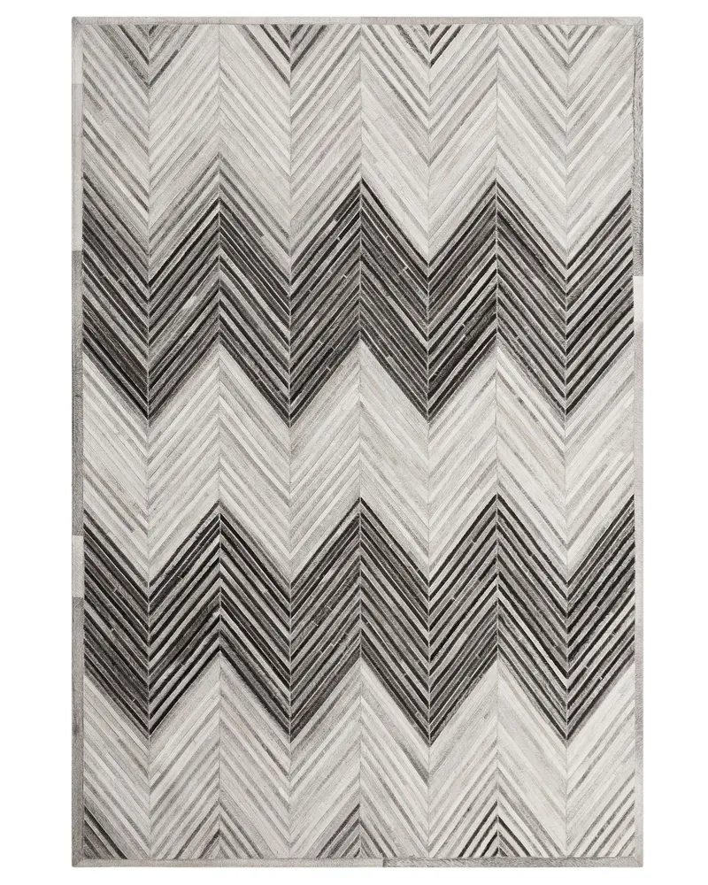 Cowhide Area Rug 160 x 230 cm Grey AYTEPE