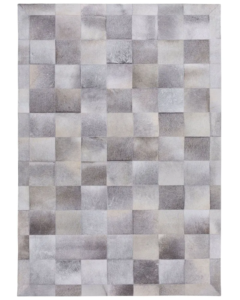 Cowhide Area Rug 160 x 230 cm Grey ALACAM