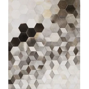 Cowhide Area Rug 160 x 230 cm Grey SASON