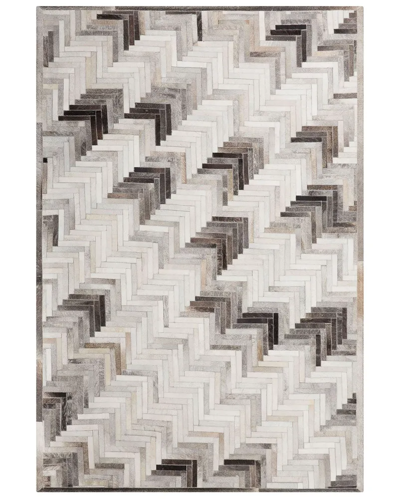 Cowhide Area Rug 160 x 230 cm Grey and Bege claro ARSUZ