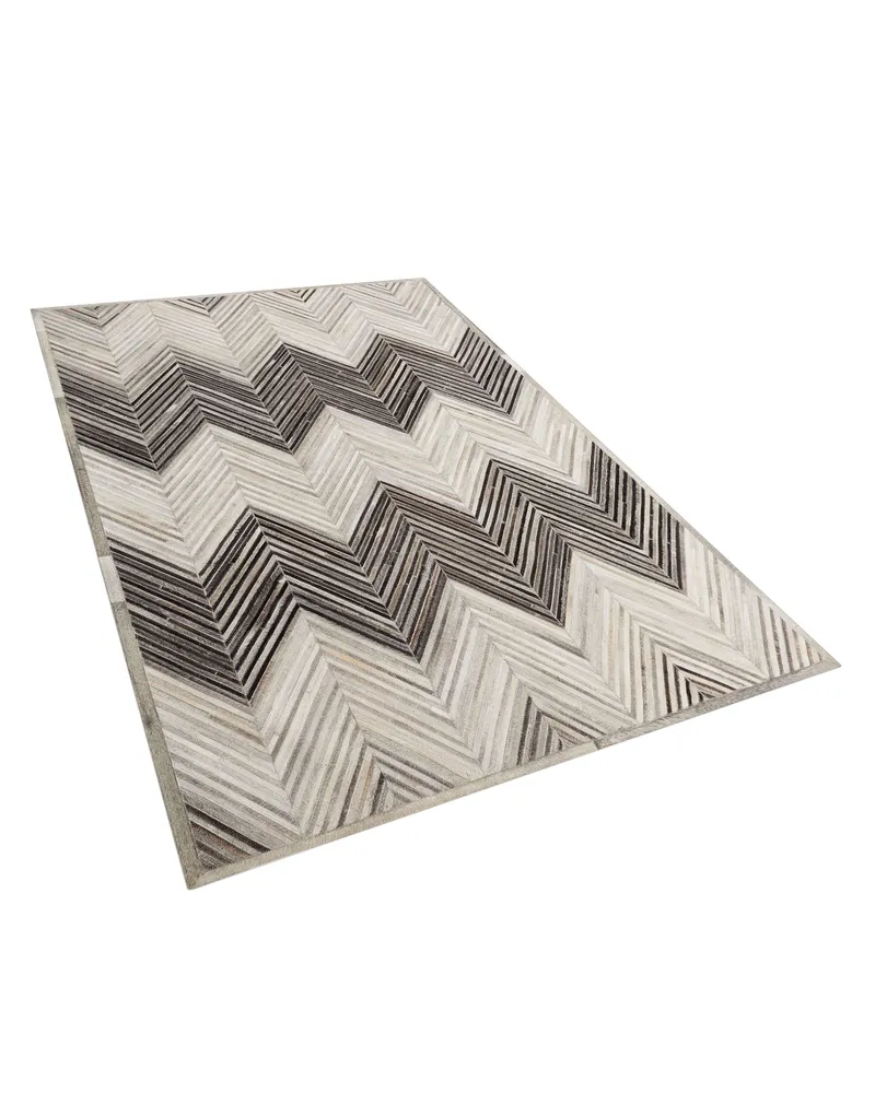 Cowhide Area Rug 160 x 230 cm Grey AYTEPE