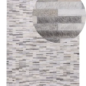 Cowhide Area Rug 160 x 230 cm Grey AHILLI