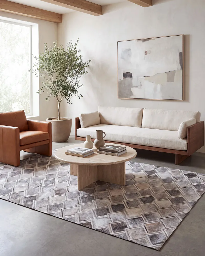 Cowhide Area Rug 160 x 230 cm Grey AGACLI