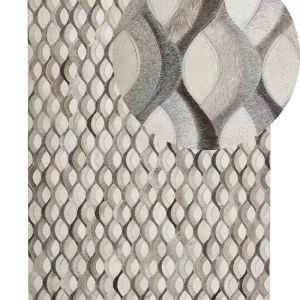 Cowhide Area Rug 160 x 230 cm Marrom and Beige KIRCA