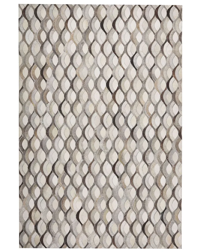 Cowhide Area Rug 160 x 230 cm Marrom and Beige KIRCA