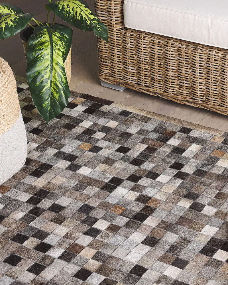 Cowhide Area Rug 160 x 230 cm Multicolour ARMUTLU