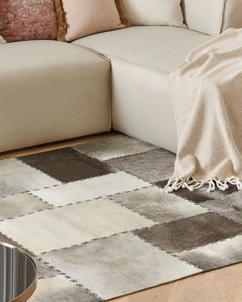 Cowhide Area Rug Café 160 x 230 cm PERVARI