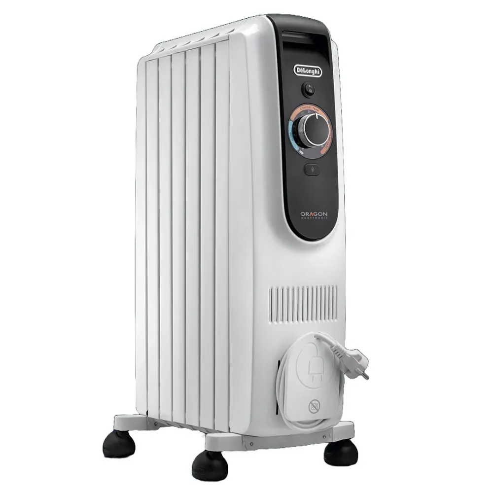 Aquecedores Óleo DeLonghi Dragon | 1500W, 6 Elementos, Numérico com Isolação Silicone