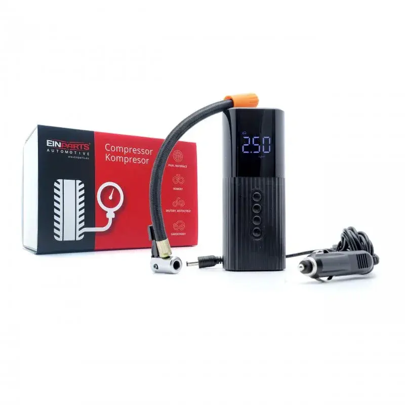 Mini Compressor de Ar EPAP01 70 PSI 4,83 bar 12V Carro Mota Bicicleta Bolas