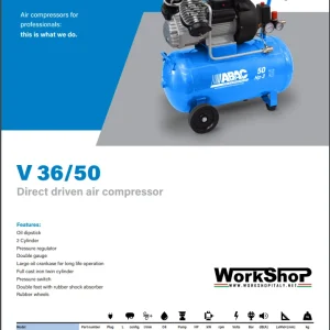 Compressore Abac V 36/50 3hp 50lt.